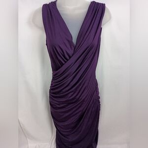 NWT PATTY BOUTIK Elegant Purple Draped Dress (#892)